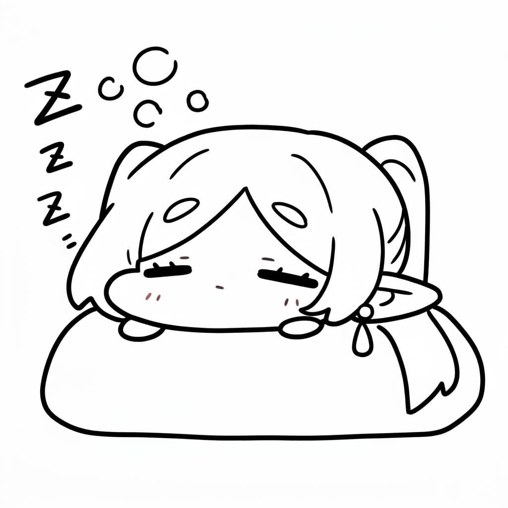 Coloriage Frieren sommeil