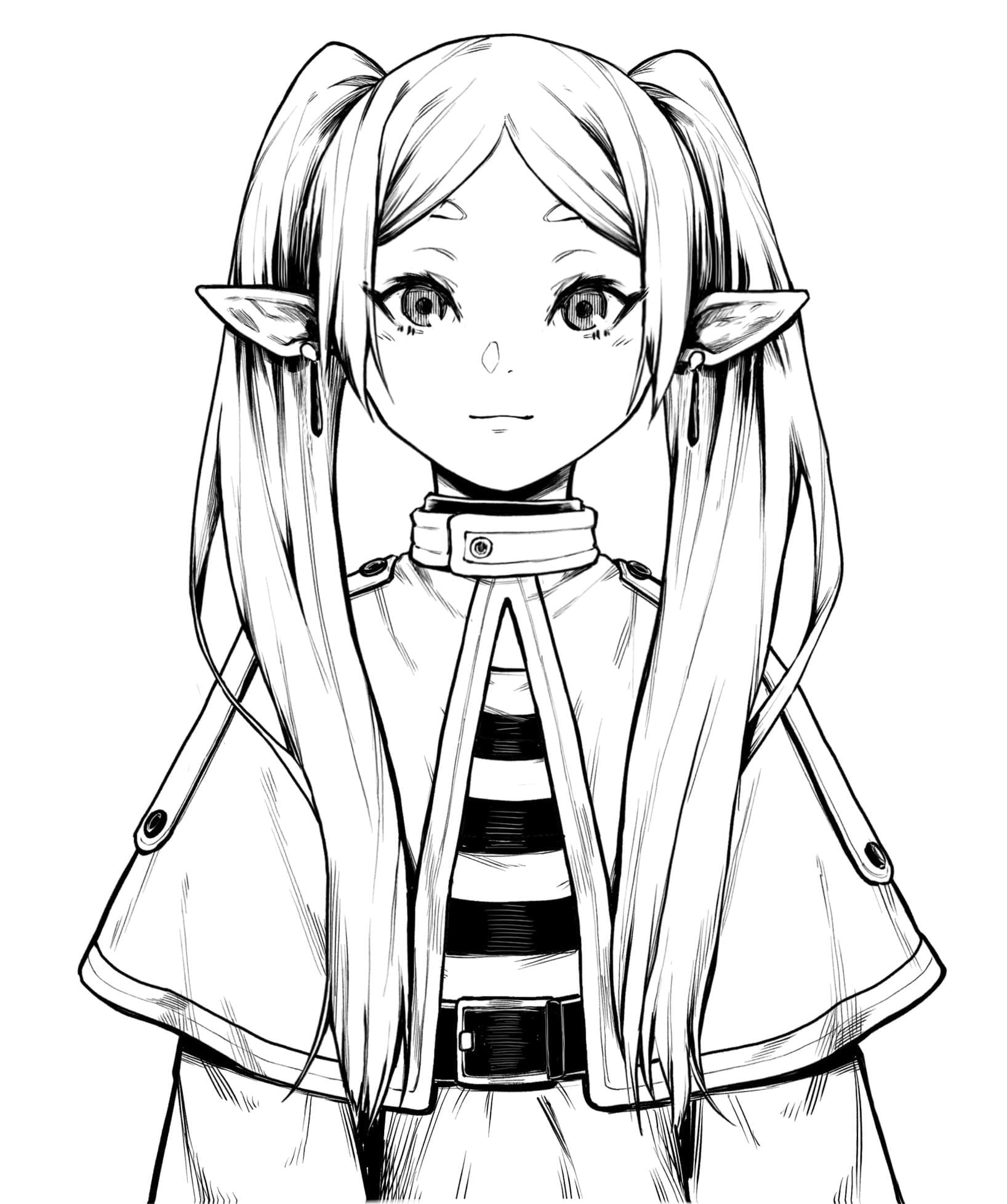 Coloriage Frieren sourit