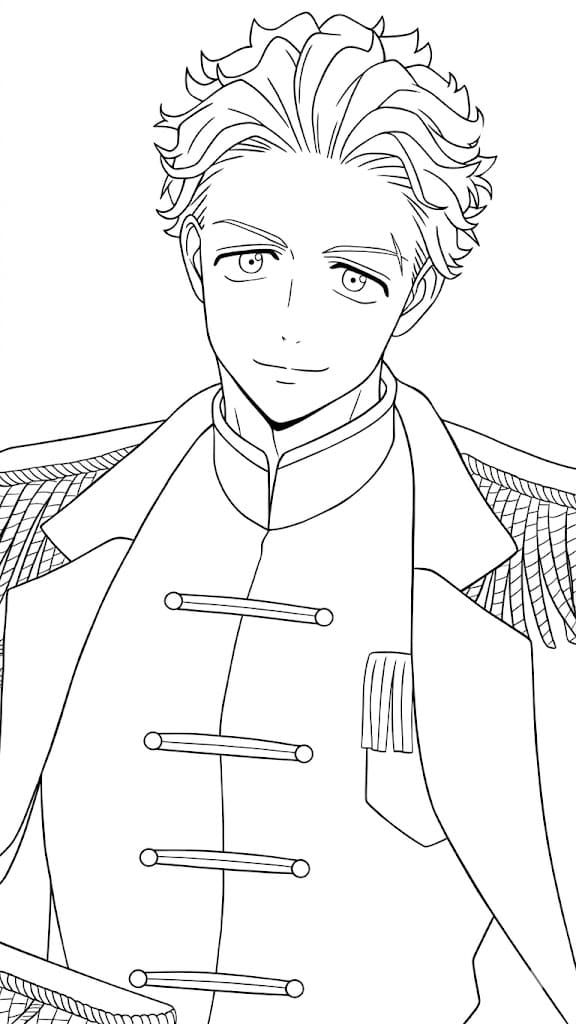 Coloriage Hajime Umemiya beau