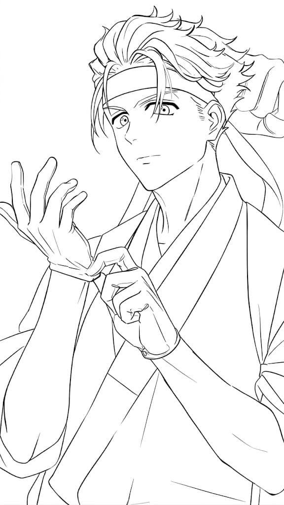 Coloriage Hajime Umemiya cool