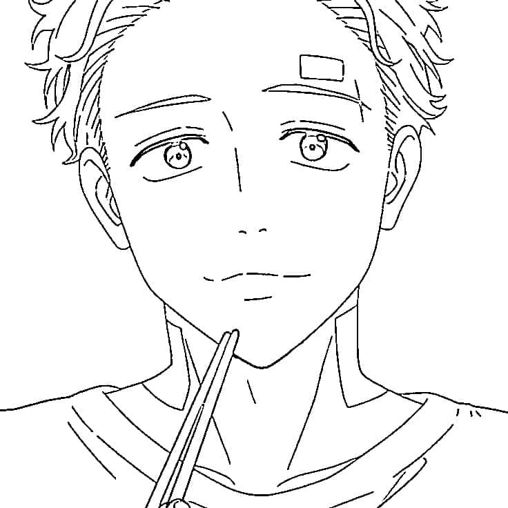 Coloriage Hajime Umemiya dans Wind Breaker