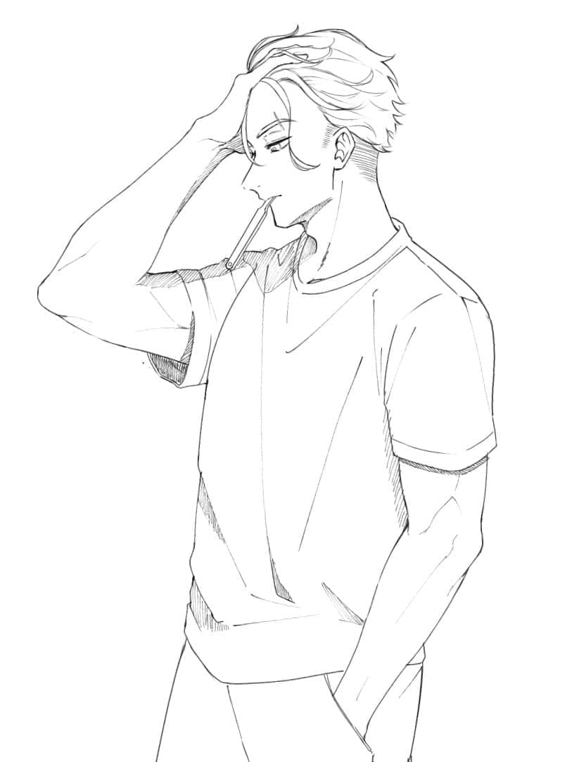 Coloriage Hajime Umemiya de Wind Breaker