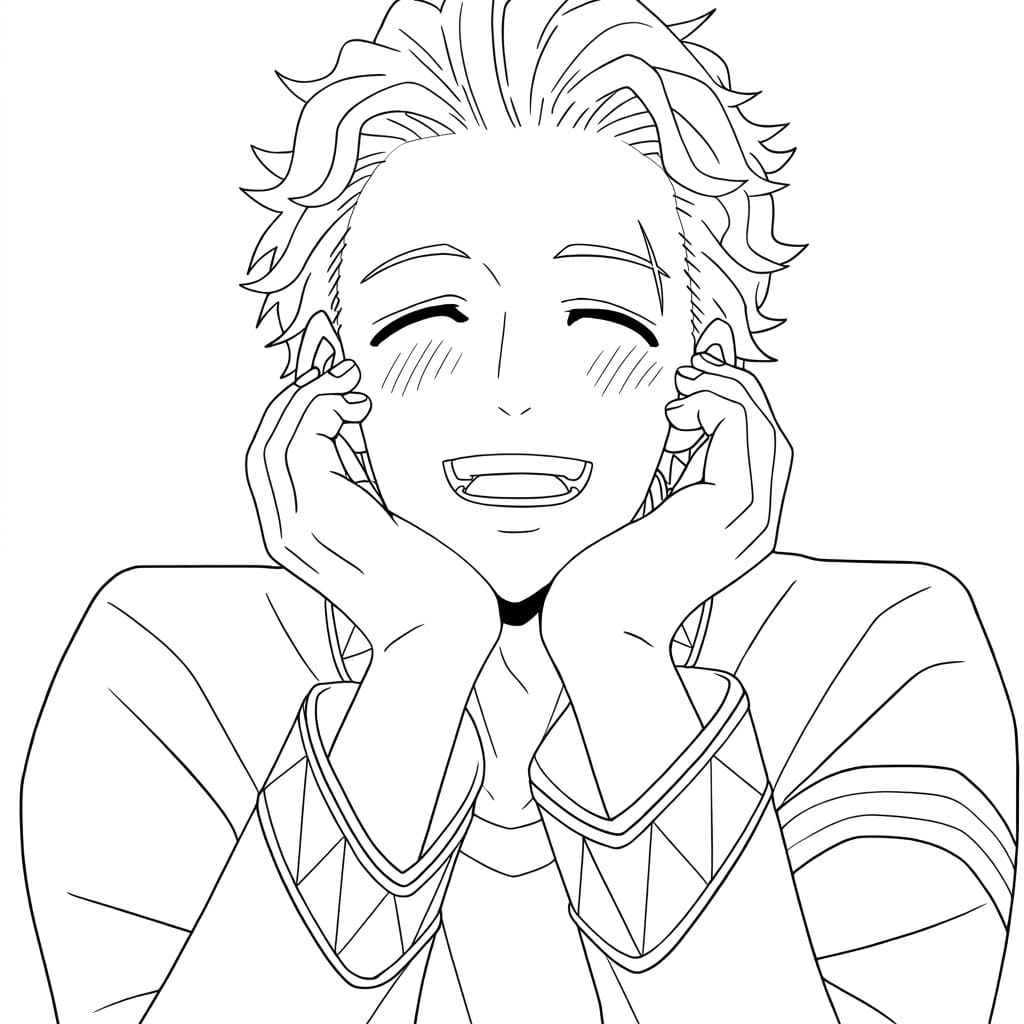 Coloriage Hajime Umemiya j'ai hâte