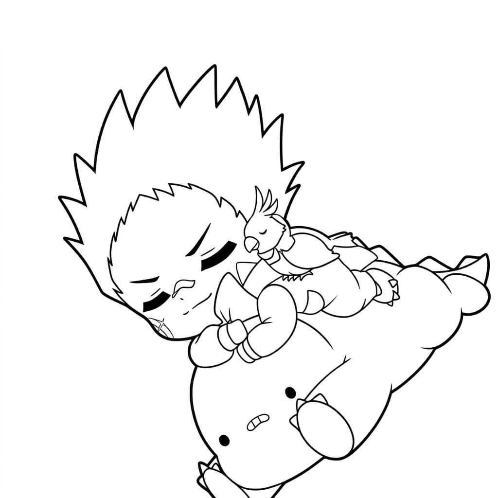 Coloriage Heisuke Mashimo chibi