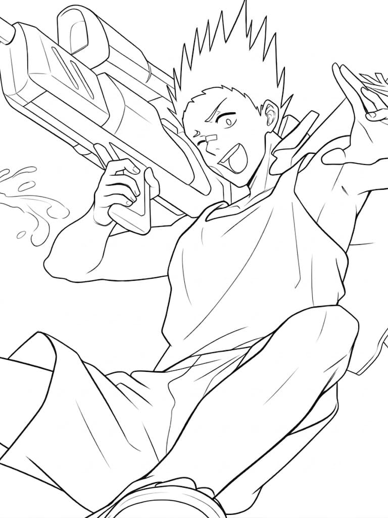 Coloriage Heisuke Mashimo danse