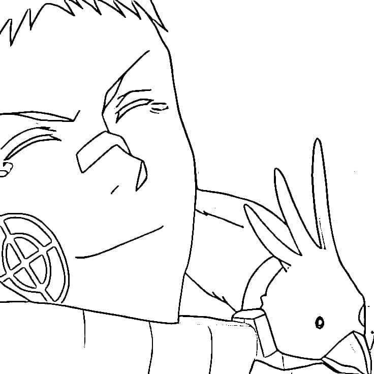 Coloriage Heisuke Mashimo de Sakamoto Days