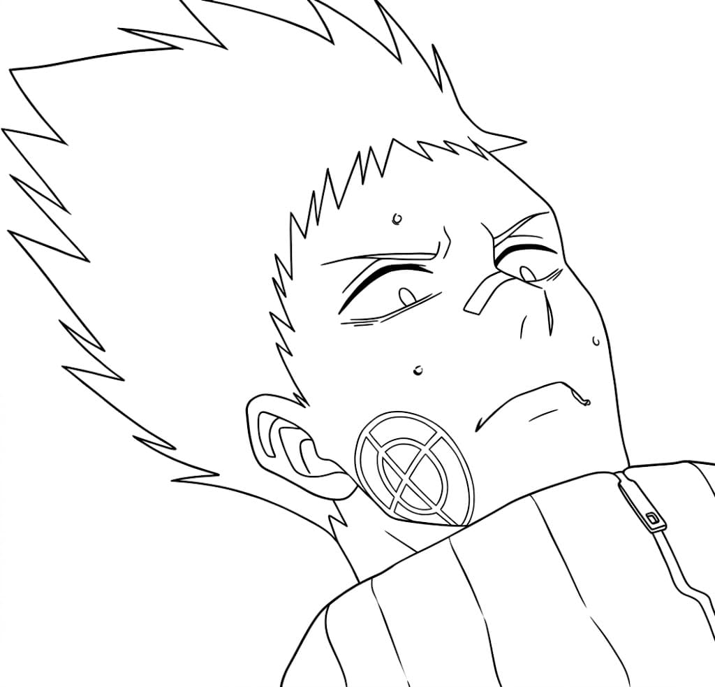 Coloriage Heisuke Mashimo en colère