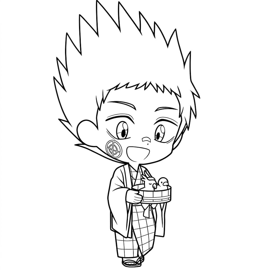 Coloriage Heisuke Mashimo est mignon