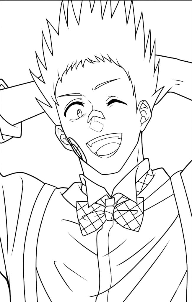 Coloriage Heisuke Mashimo sert