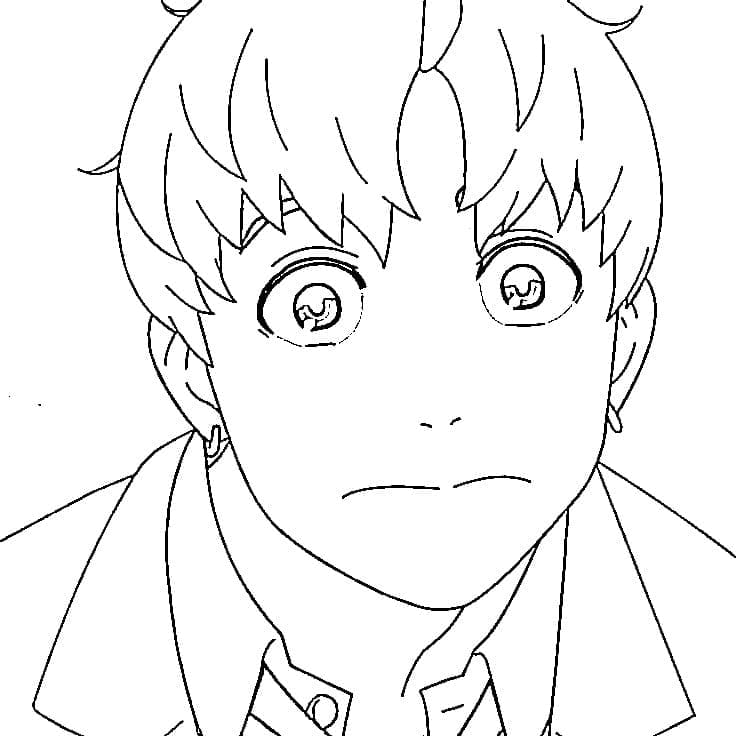 Coloriage Jin Enjôji Anime Dandadan