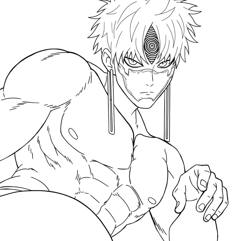 Coloriage Jin Enjôji combat