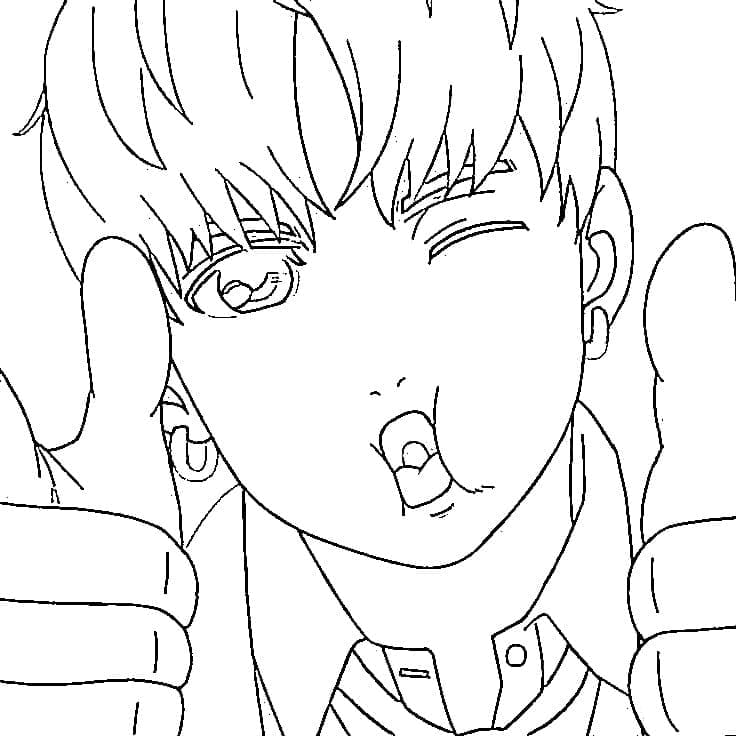 Coloriage Jin Enjôji Dandadan
