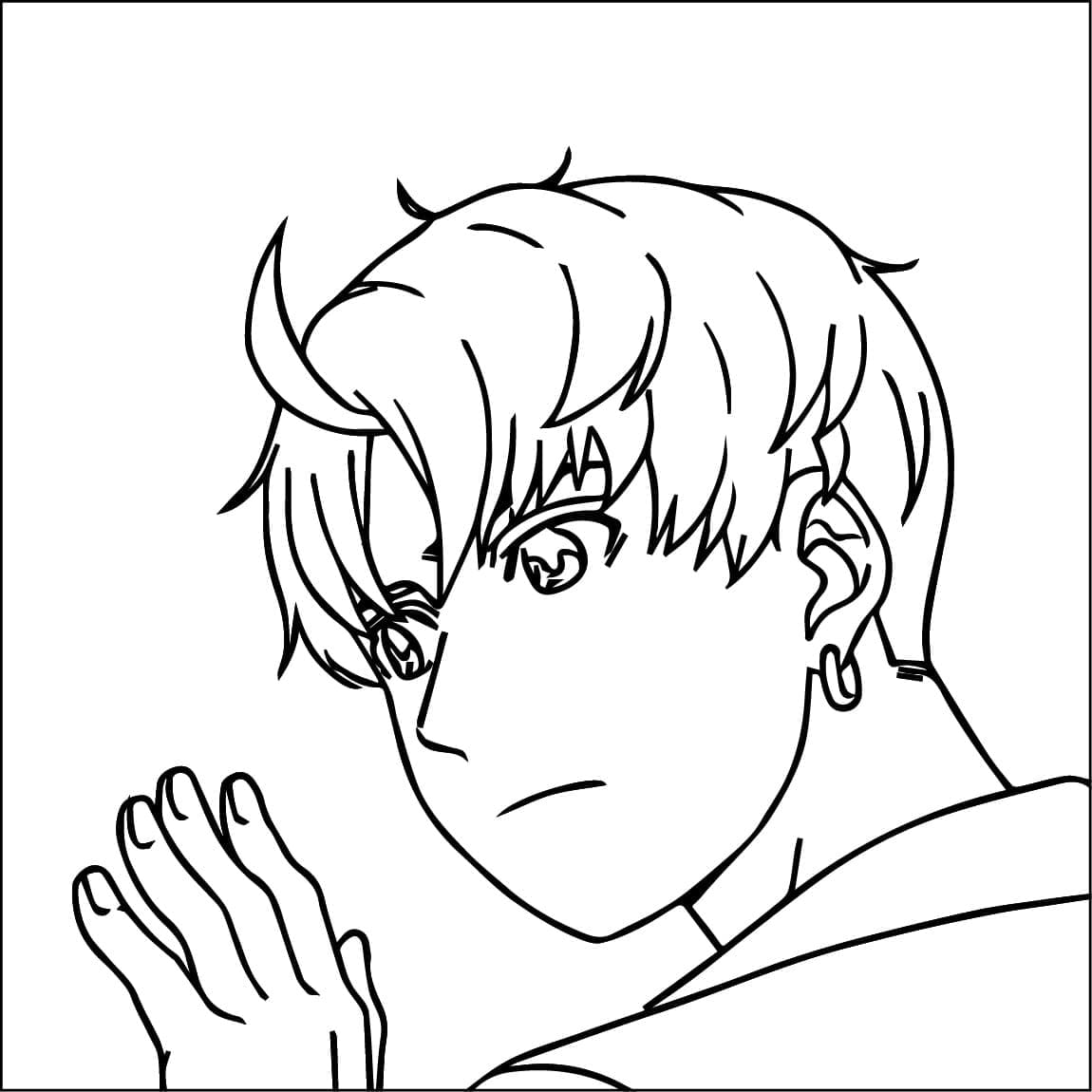 Coloriage Jin Enjôji dans Anime Dandadan