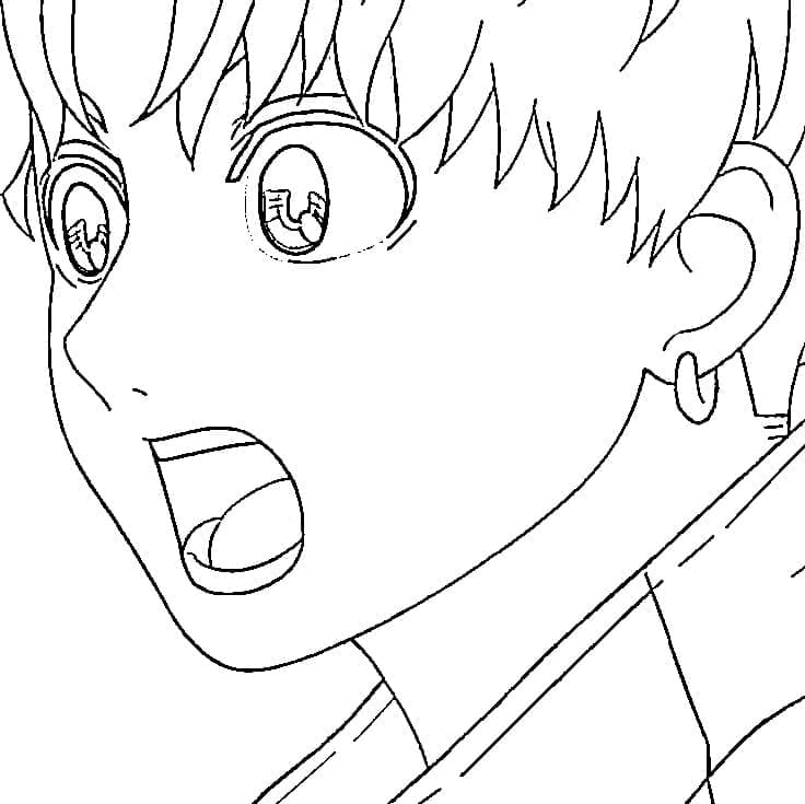 Coloriage Jin Enjôji dans Dandadan