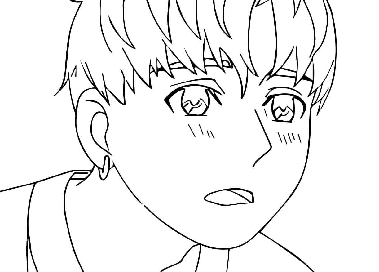 Coloriage Jin Enjôji de Anime Dandadan