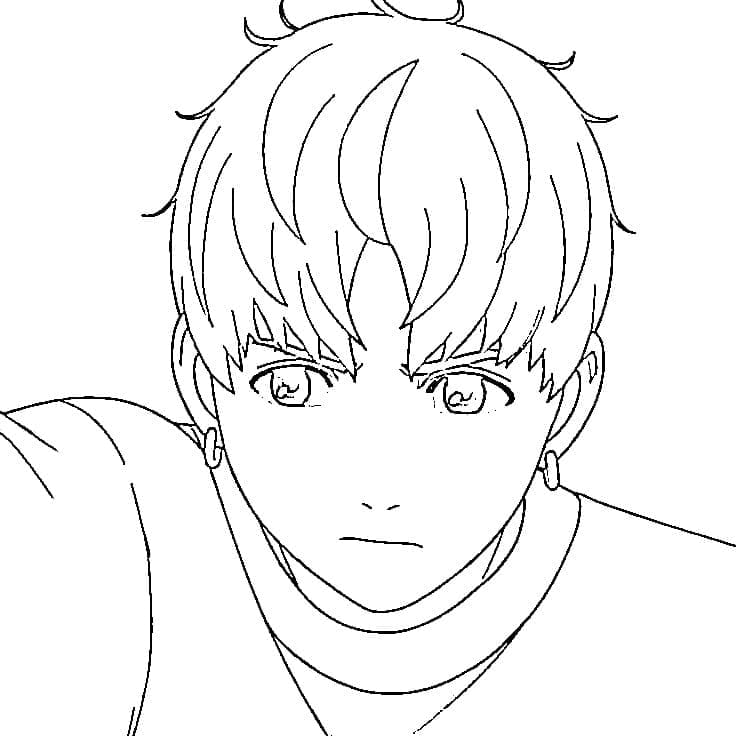 Coloriage Jin Enjôji de Dandadan