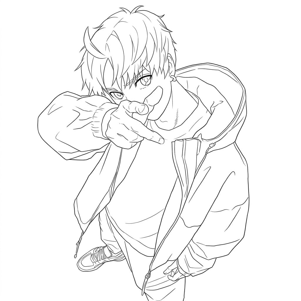 Coloriage Jin Enjôji debout