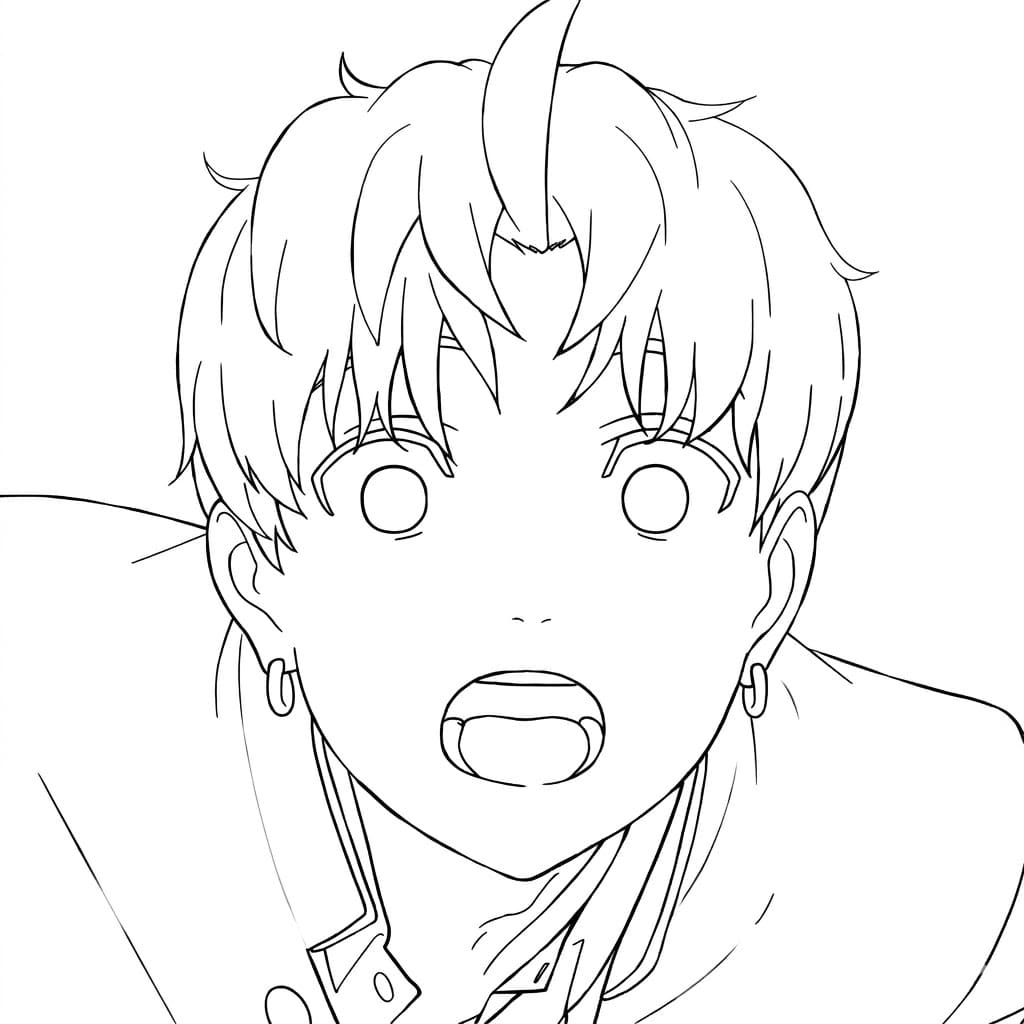 Coloriage Jin Enjôji poudre