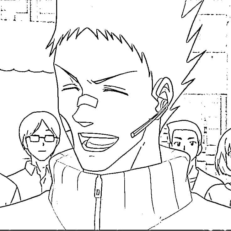 Coloriage Joyeux Heisuke Mashimo