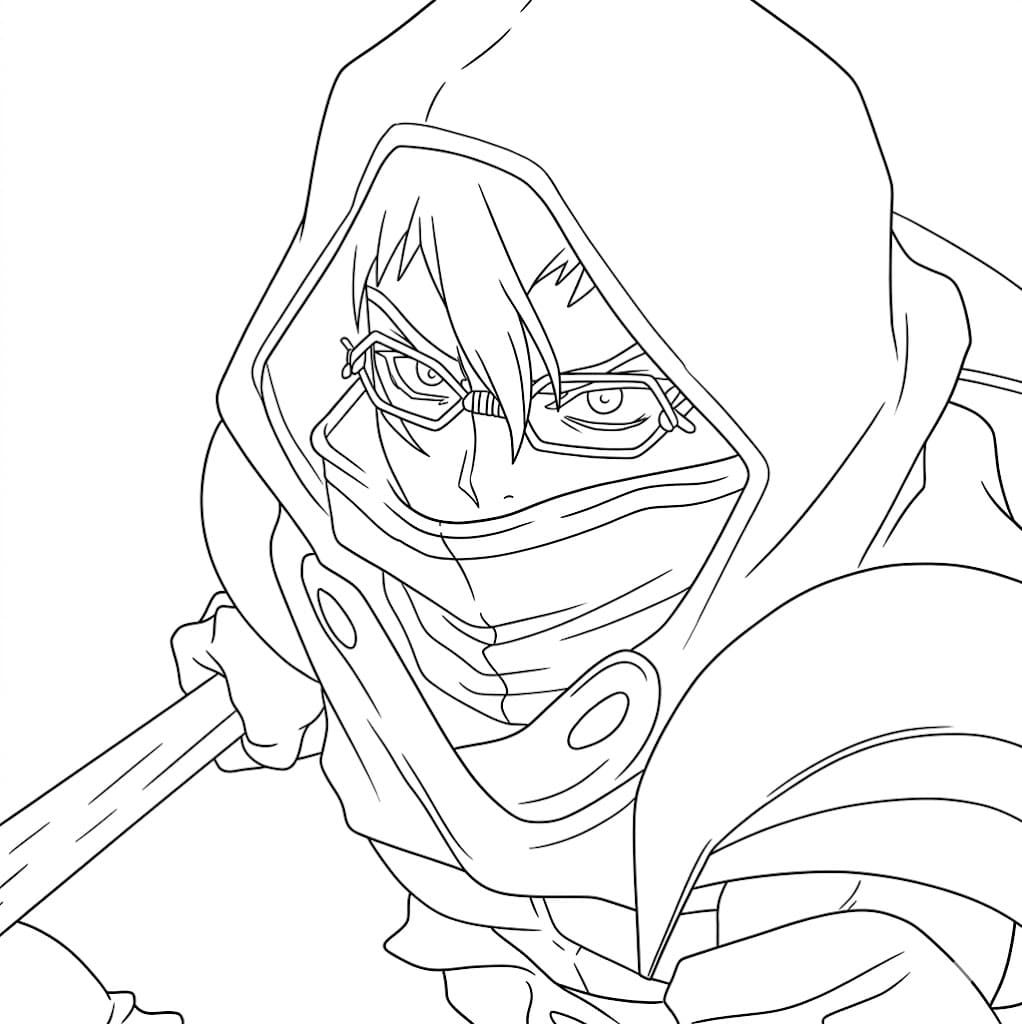 Coloriage Kinro Masqué