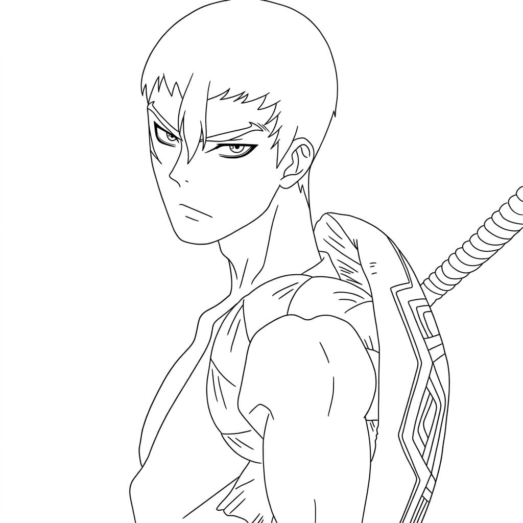 Coloriage Kinro Prêt au Combat