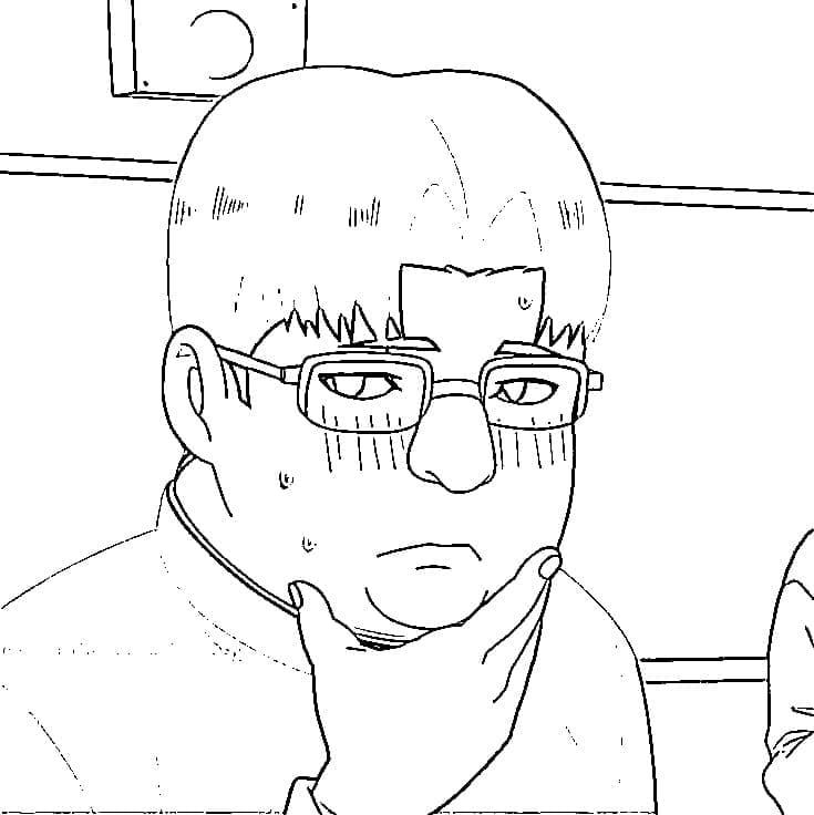 Coloriage Kinta Sakata dans Anime Dandadan