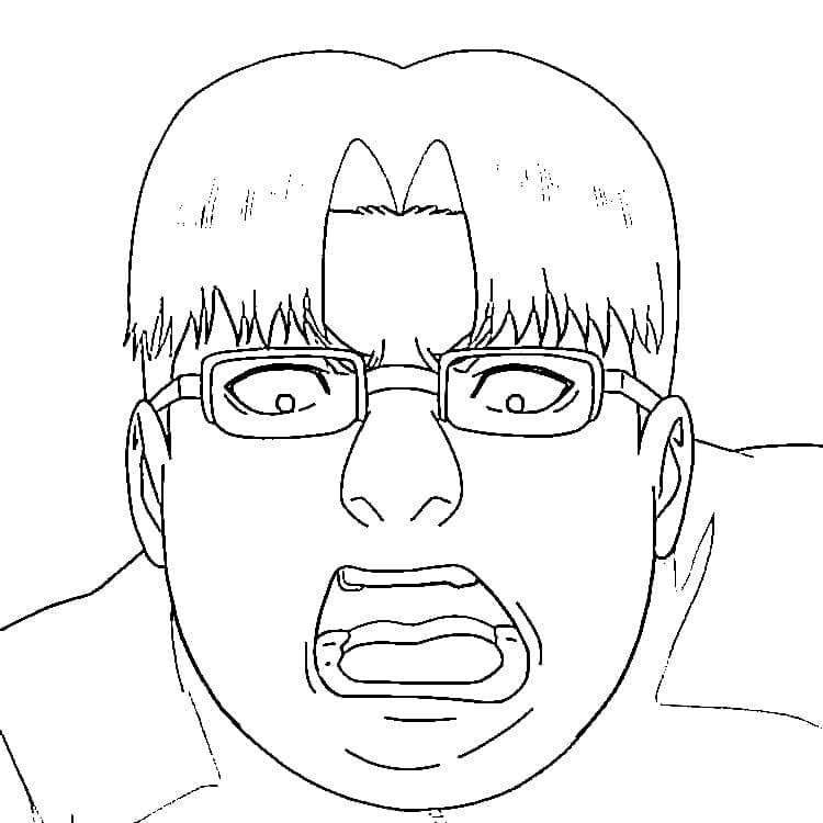 Coloriage Kinta Sakata de Anime Dandadan