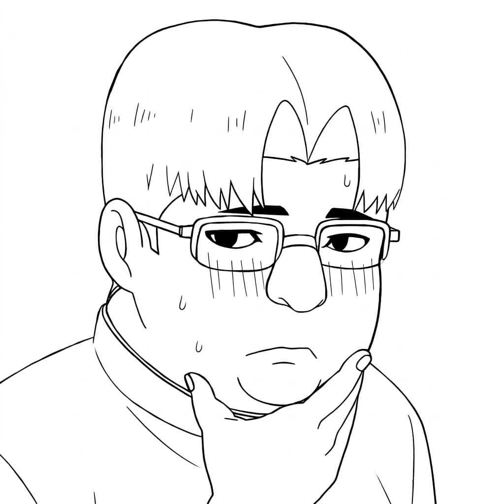 Coloriage Kinta Sakata pense