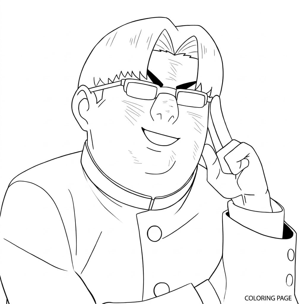 Coloriage Kinta Sakata souriant