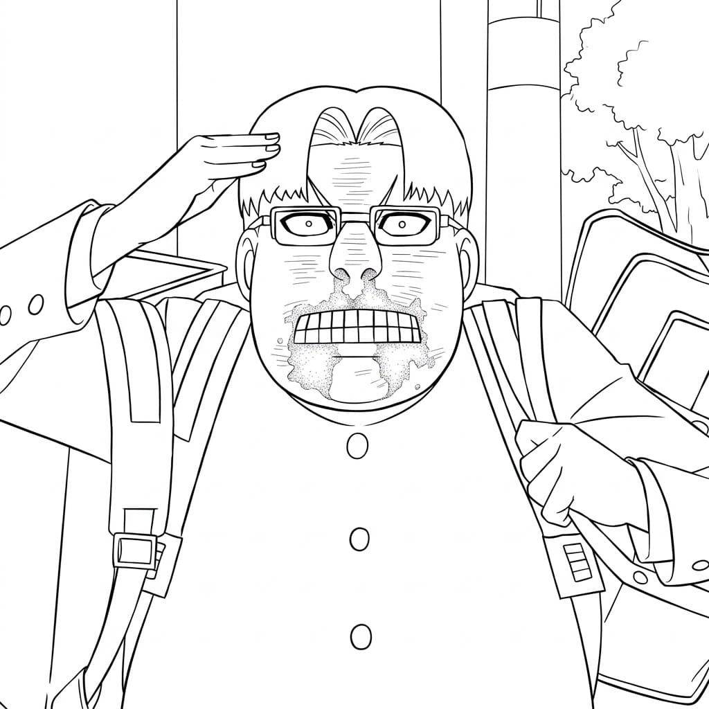 Coloriage Kinta Sakata sympa