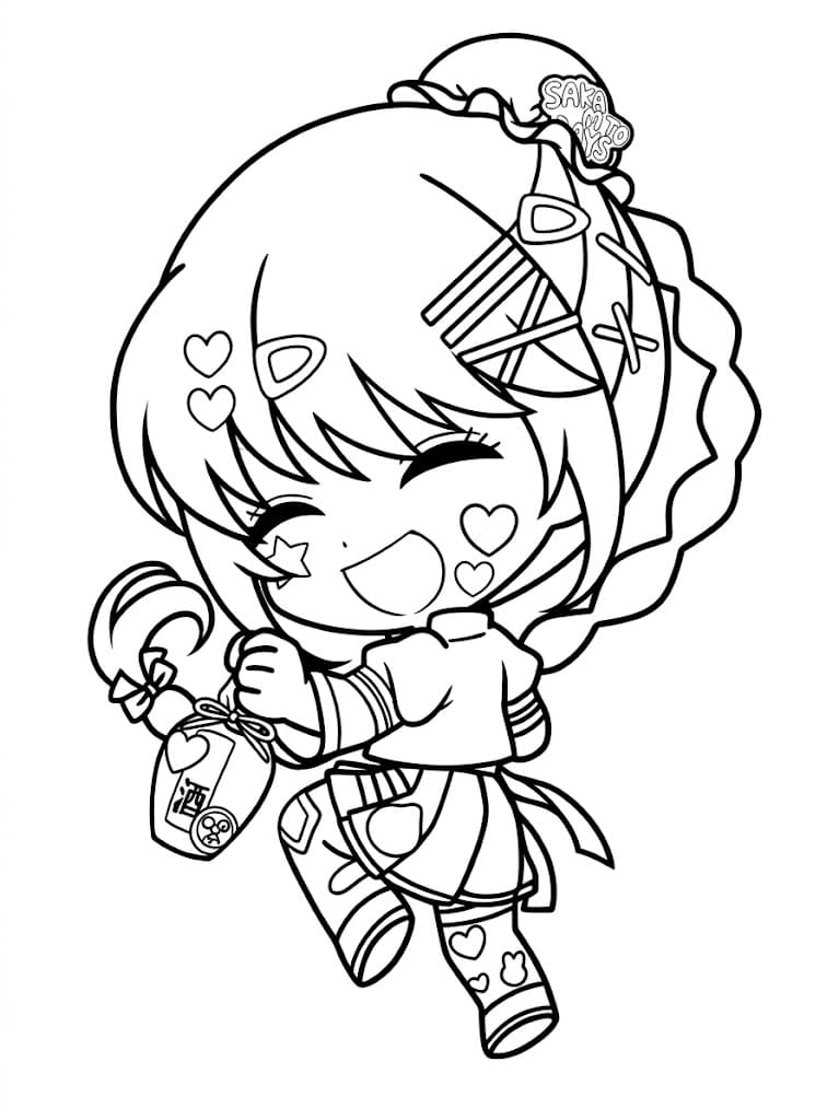 Coloriage Lu Shaotang Chibi mignon