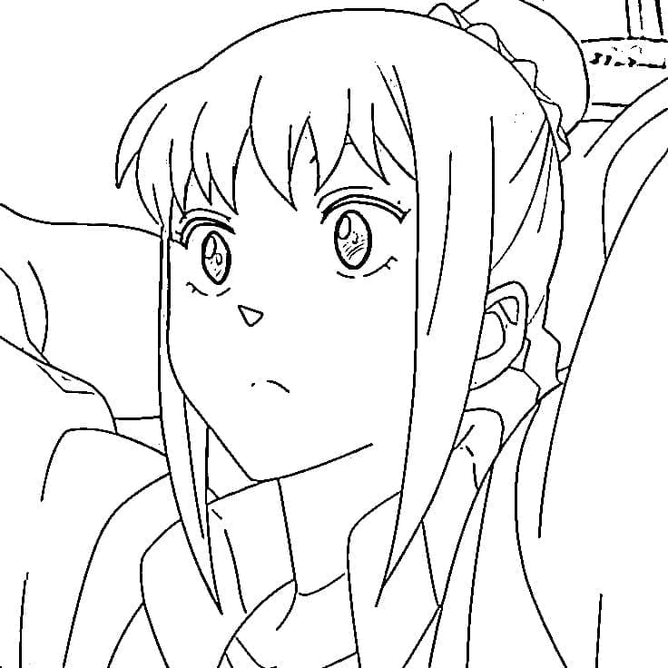 Coloriage Lu Shaotang dans Sakamoto Days