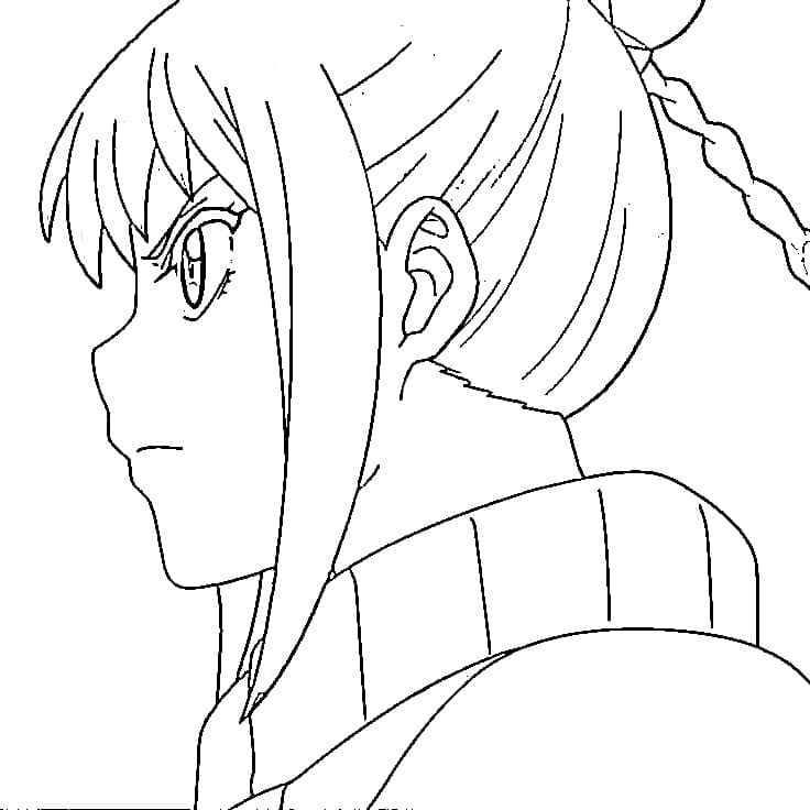 Coloriage Lu Shaotang de Sakamoto Days