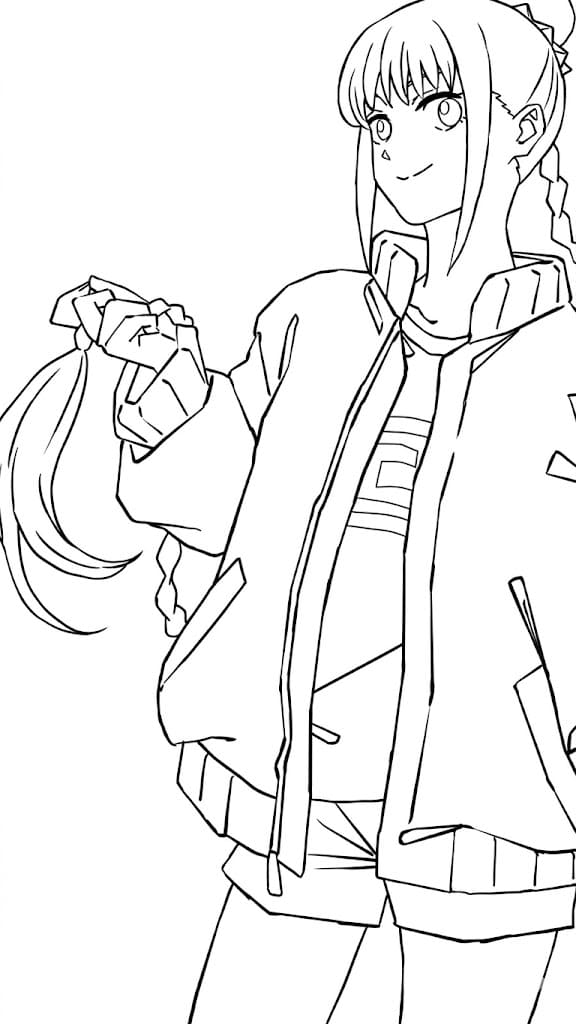 Coloriage Lu Shaotang debout