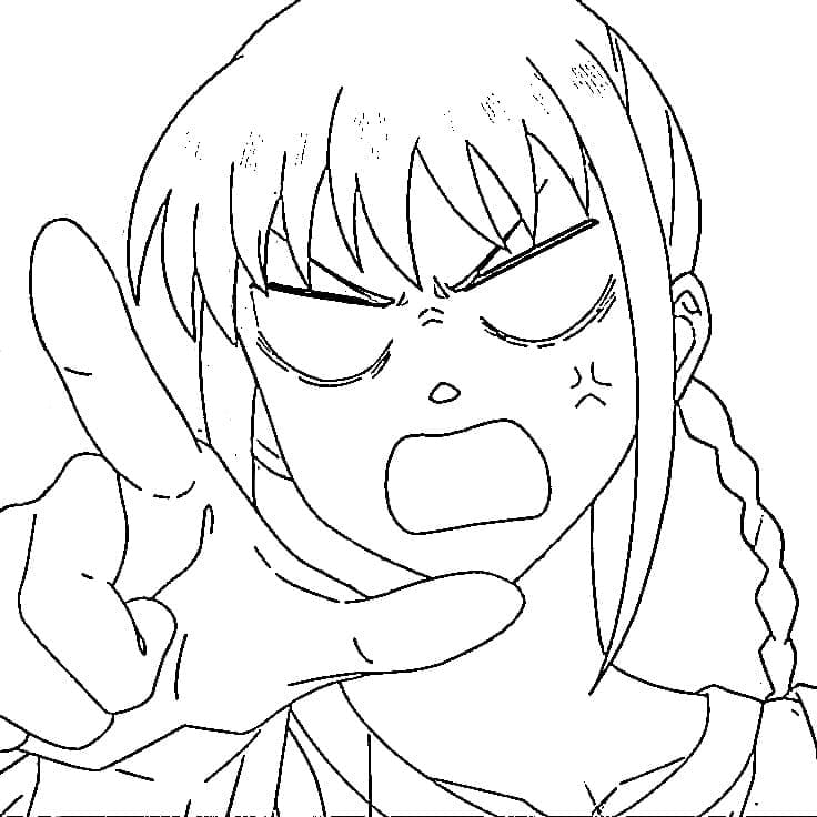 Coloriage Lu Shaotang en colère