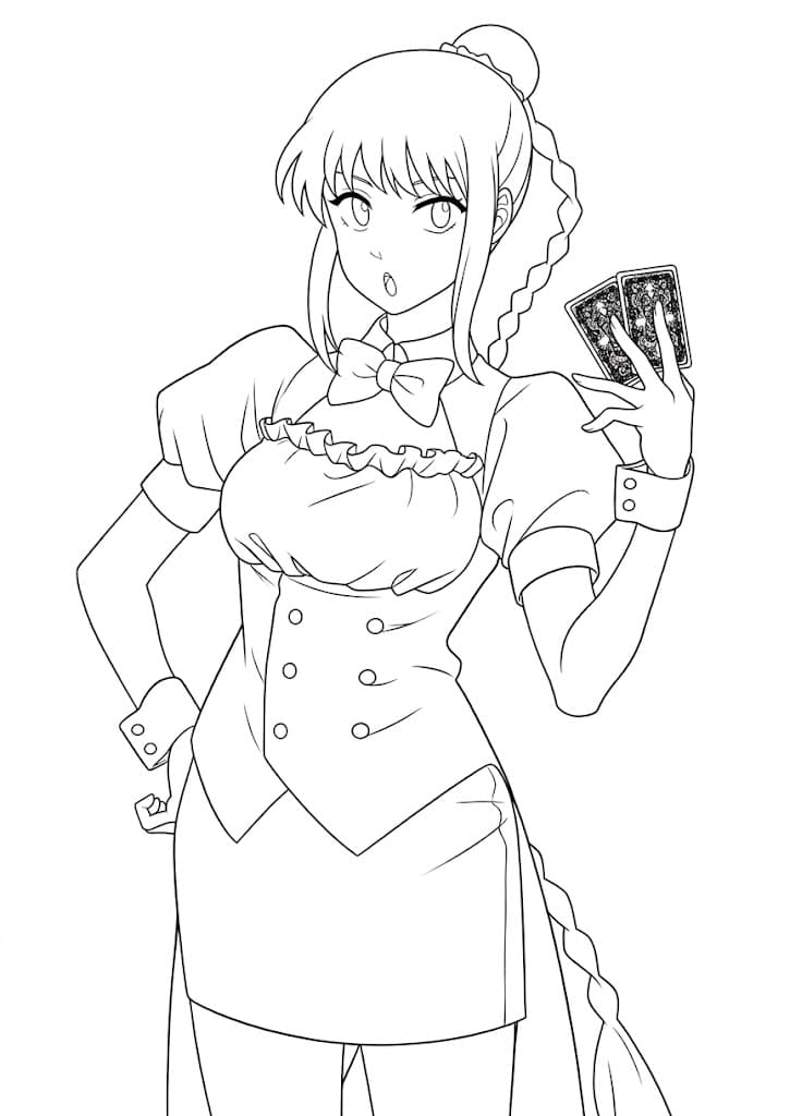 Coloriage Lu Shaotang femme de ménage