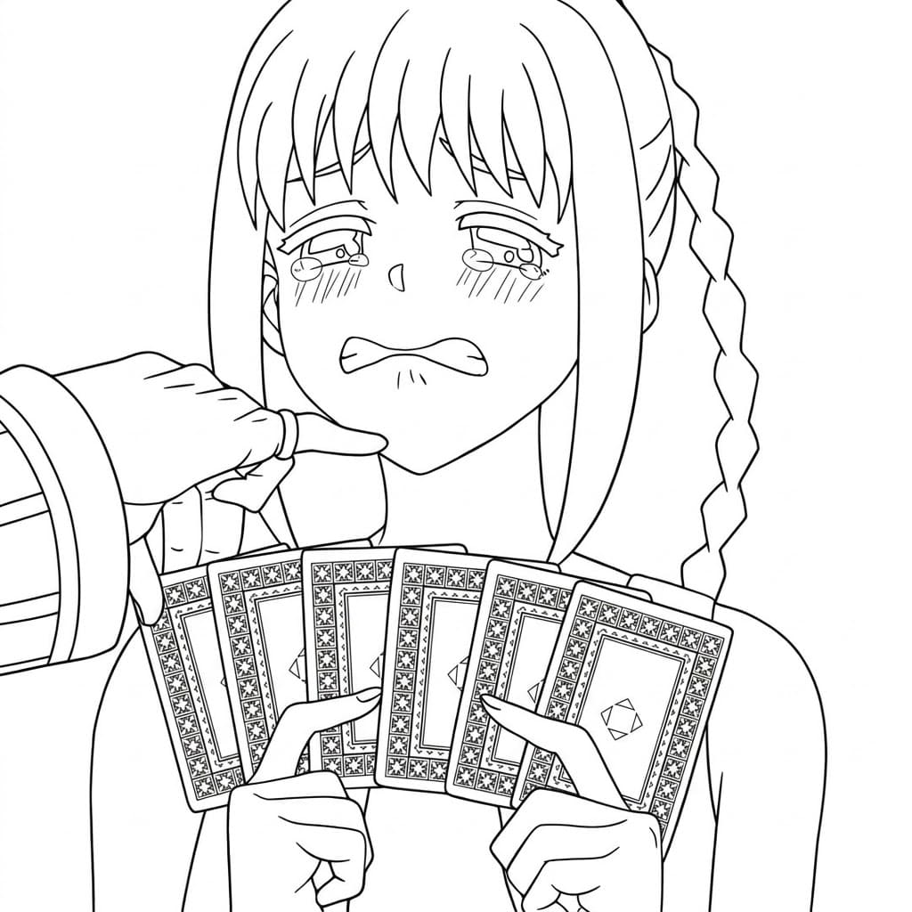 Coloriage Lu Shaotang pleurs