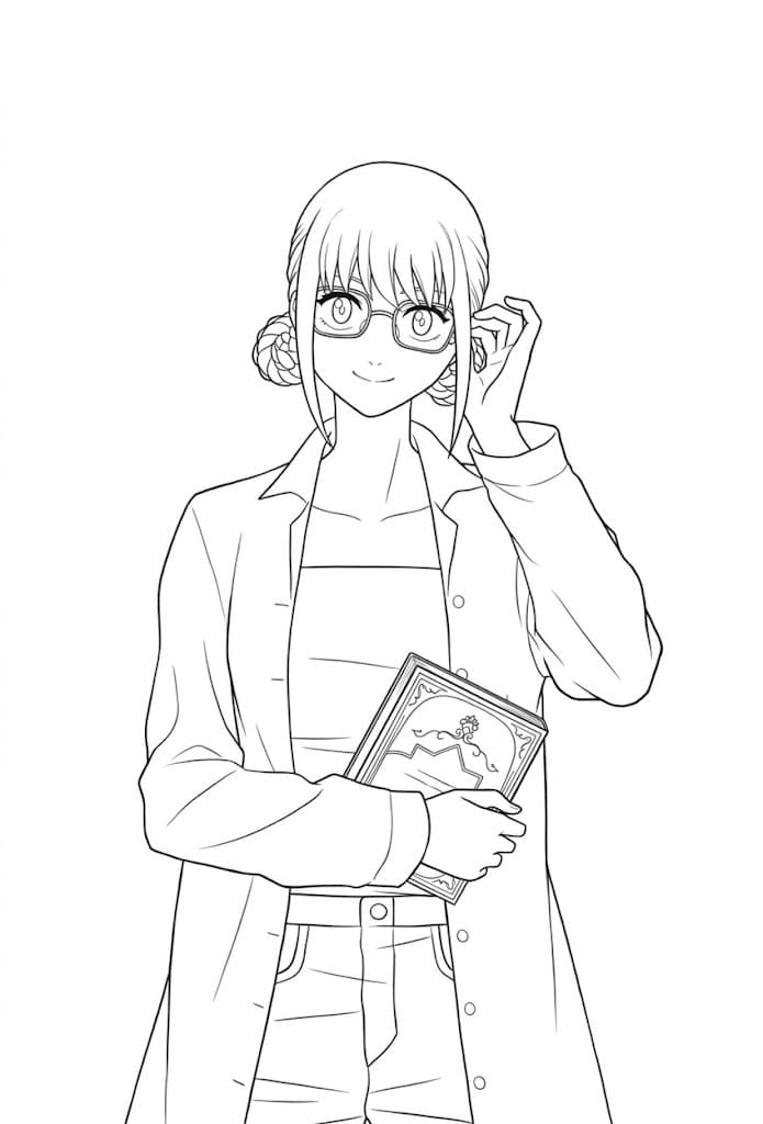 Coloriage Lu Shaotang professeure