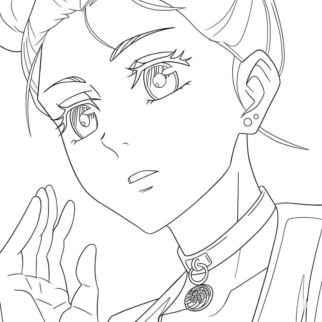 Coloriage Momo Nishimiya affronter