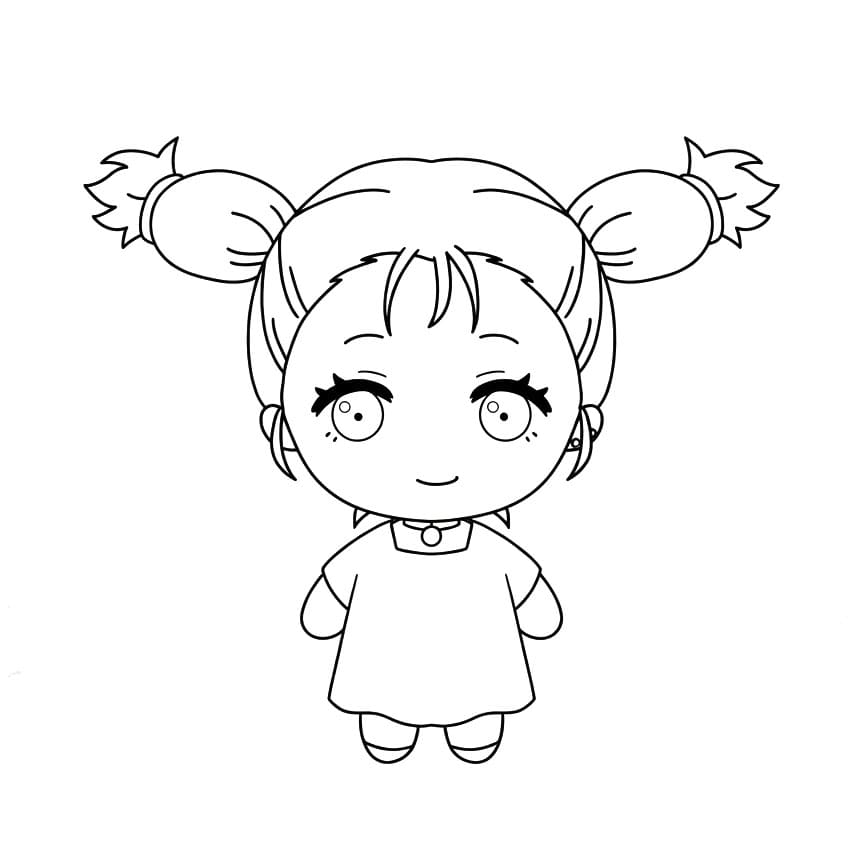 Coloriage Momo Nishimiya chibi