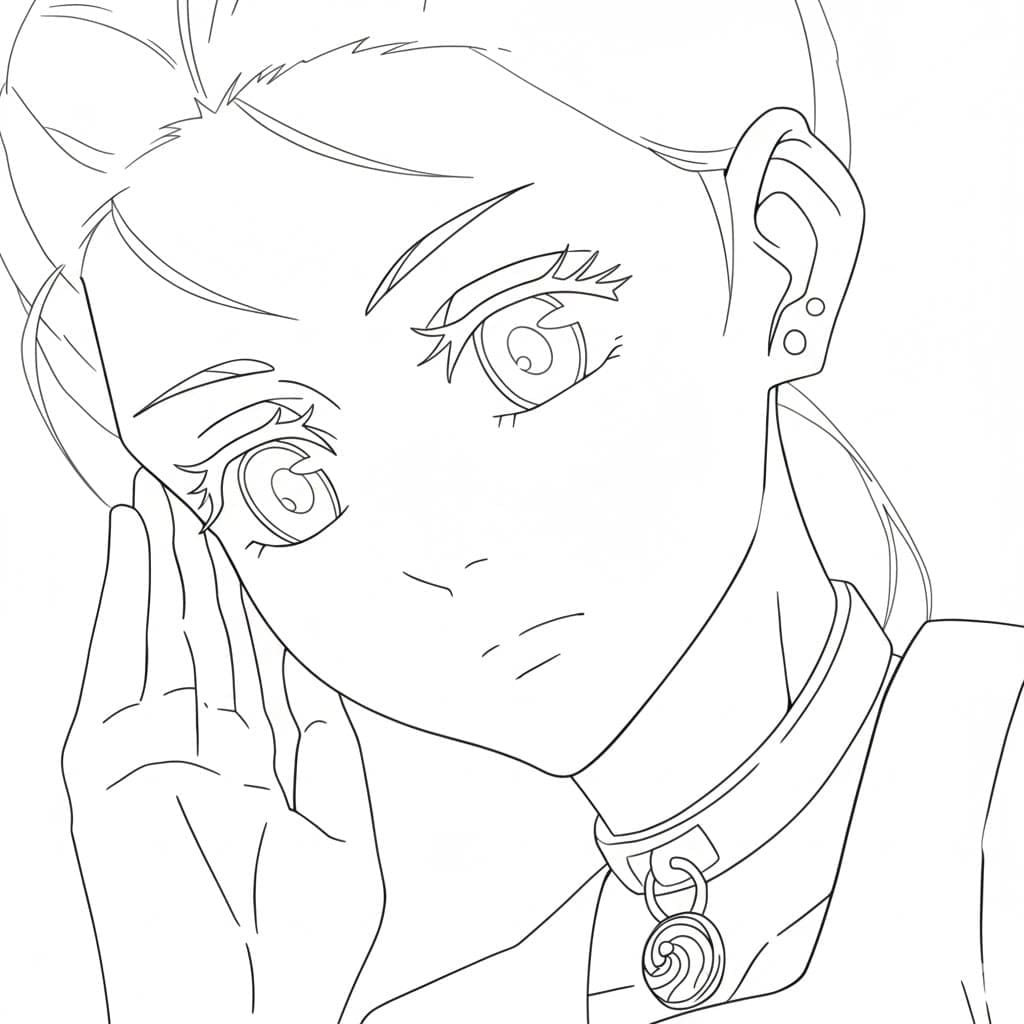 Coloriage Momo Nishimiya de Anime Jujutsu Kaisen