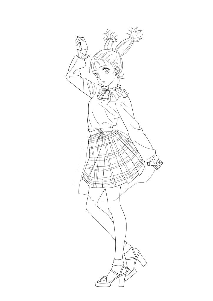 Coloriage Momo Nishimiya debout