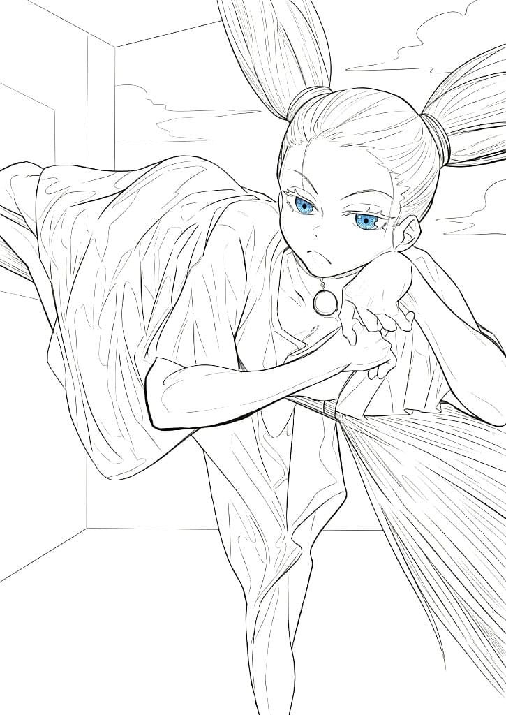 Coloriage Momo Nishimiya mensonge