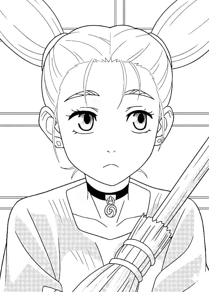 Coloriage Momo Nishimiya triste