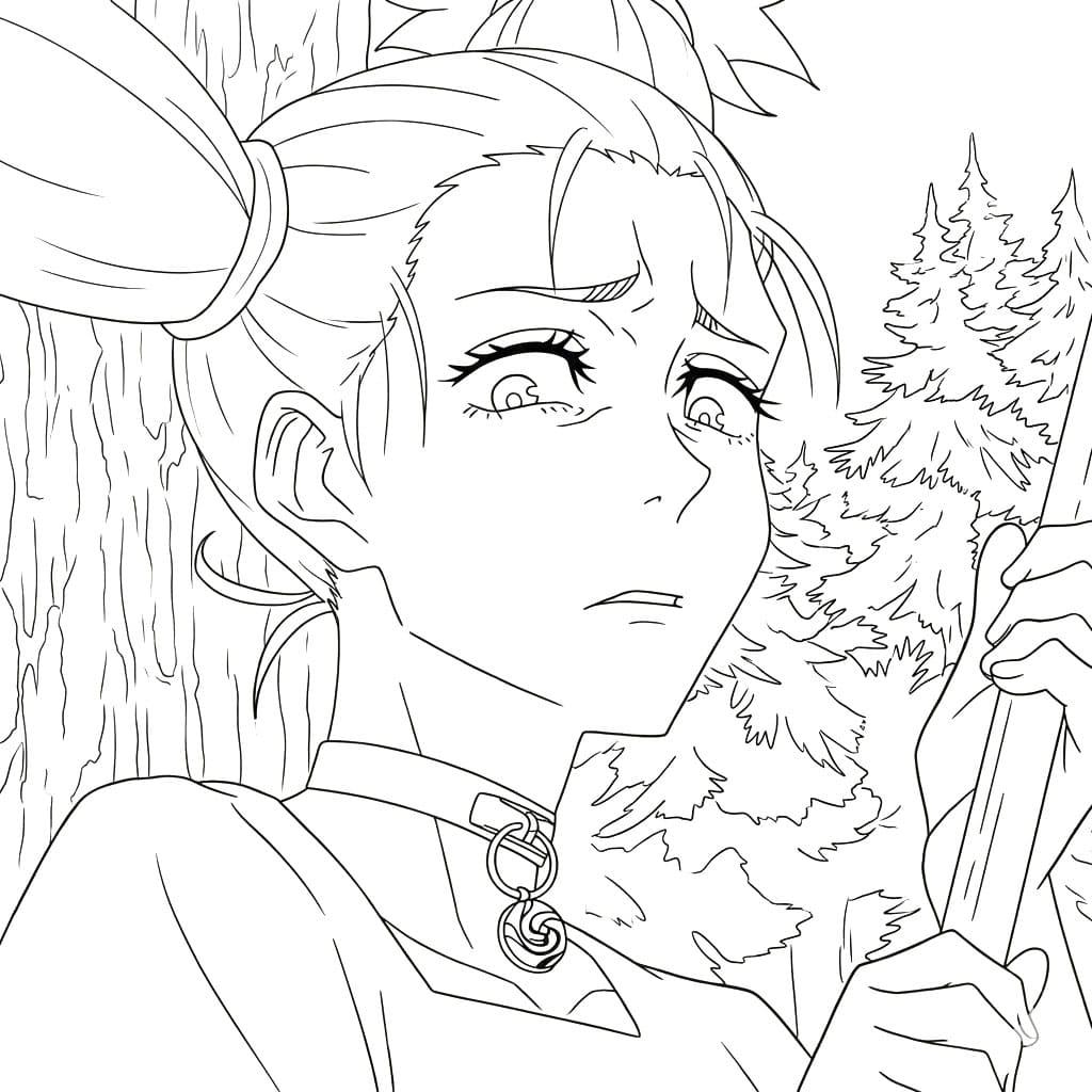 Coloriage Momo Nishimiya un air de dégoût