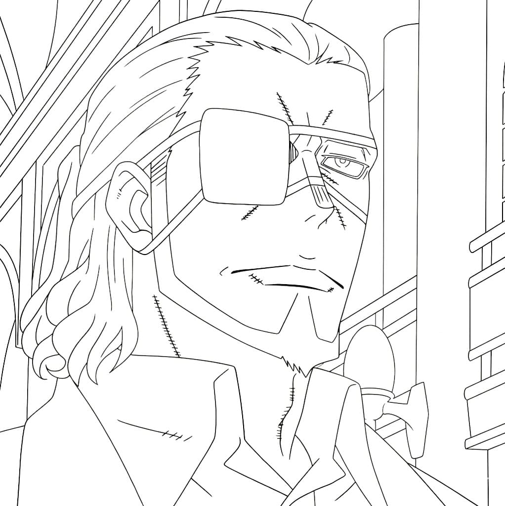 Coloriage Profil de Burns