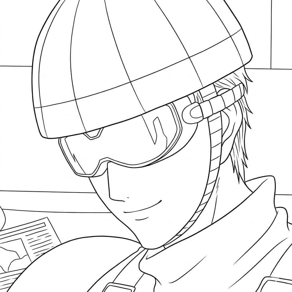 Coloriage Roulettes Rider confiant