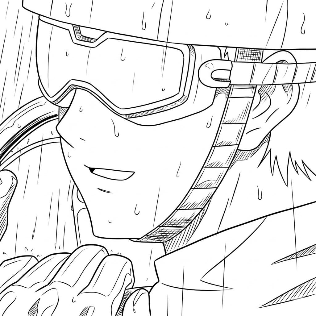 Coloriage Roulettes Rider rire