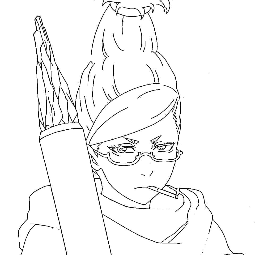 Coloriage Seiko Ayase dans Anime Dandadan