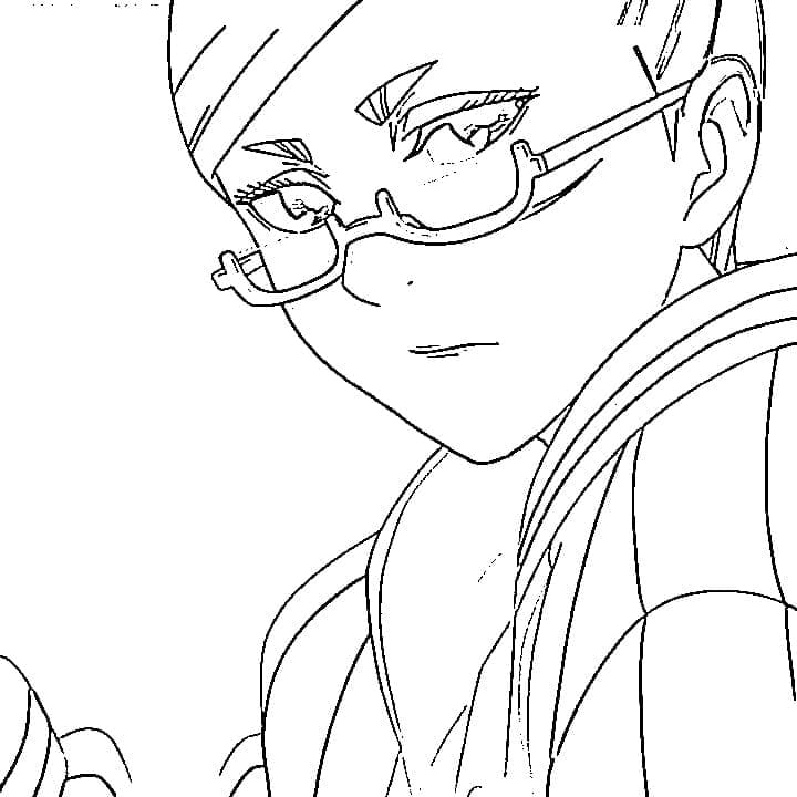 Coloriage Seiko Ayase de Anime Dandadan